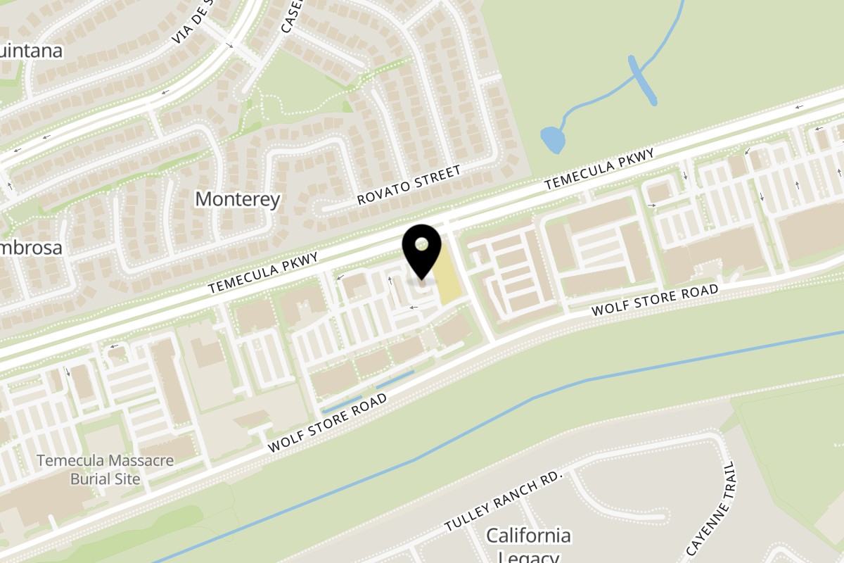 Map showing the location of Cotijas Taco Shop Temecula on 43985 Mahlon Vail Rd in Temecula